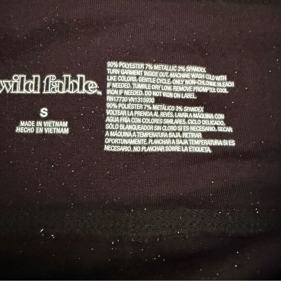 Wild Fable Dark Purple Sparkly Leggings Women’s Size Small - Picture 3 of 4